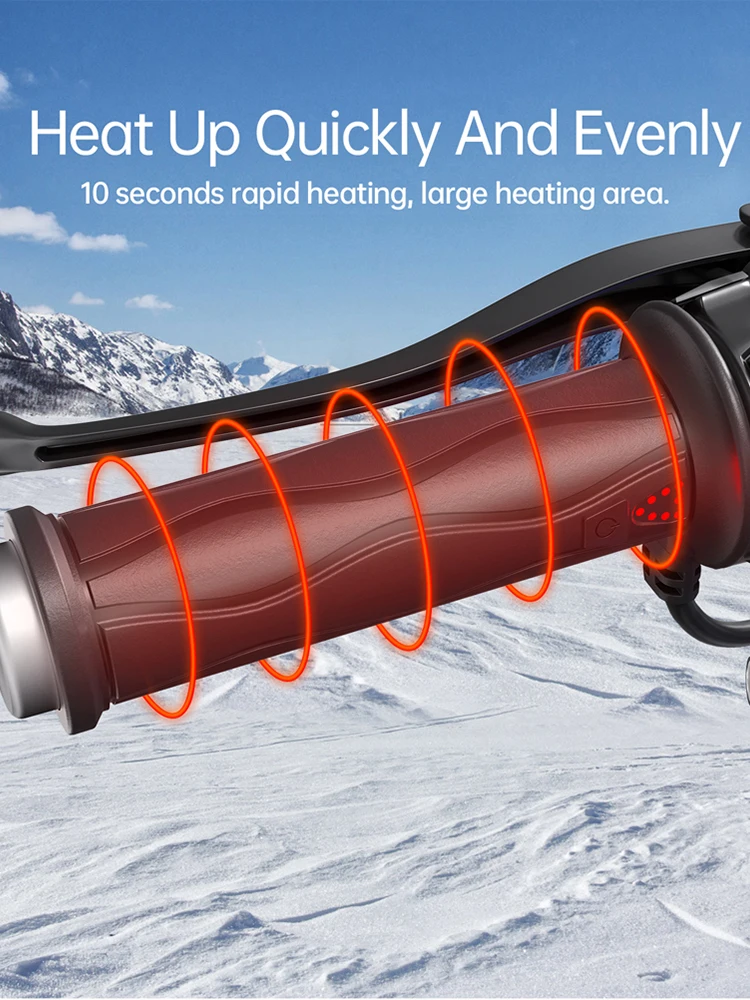 تيار مستمر 12 فولت قابل للتعديل قبضة ساخنة مقبض مقاوم للماء التدفئة الكهربائية مقبض 5-العتاد الكهربائية ساخنة قبضة قطع غيار الدراجات النارية لفصل الشتاء