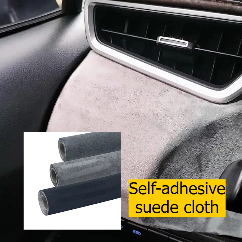 

Self Adhesive Suede Fabric Velvet Cloth for Car Door A B C Pillar Auto Upholstery Interior Suede Fabrics Decoration Renovation