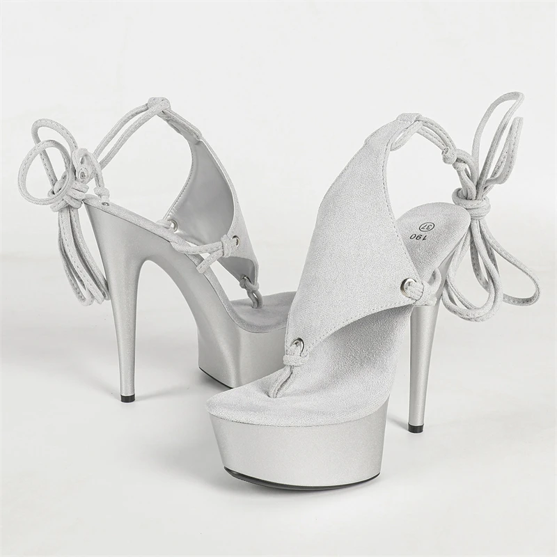 Eilyken Fashion Summer Clip Toe Ankle Lace-up Women Sandals Sexy Super Stiletto High Heels Banquet Party Shoes