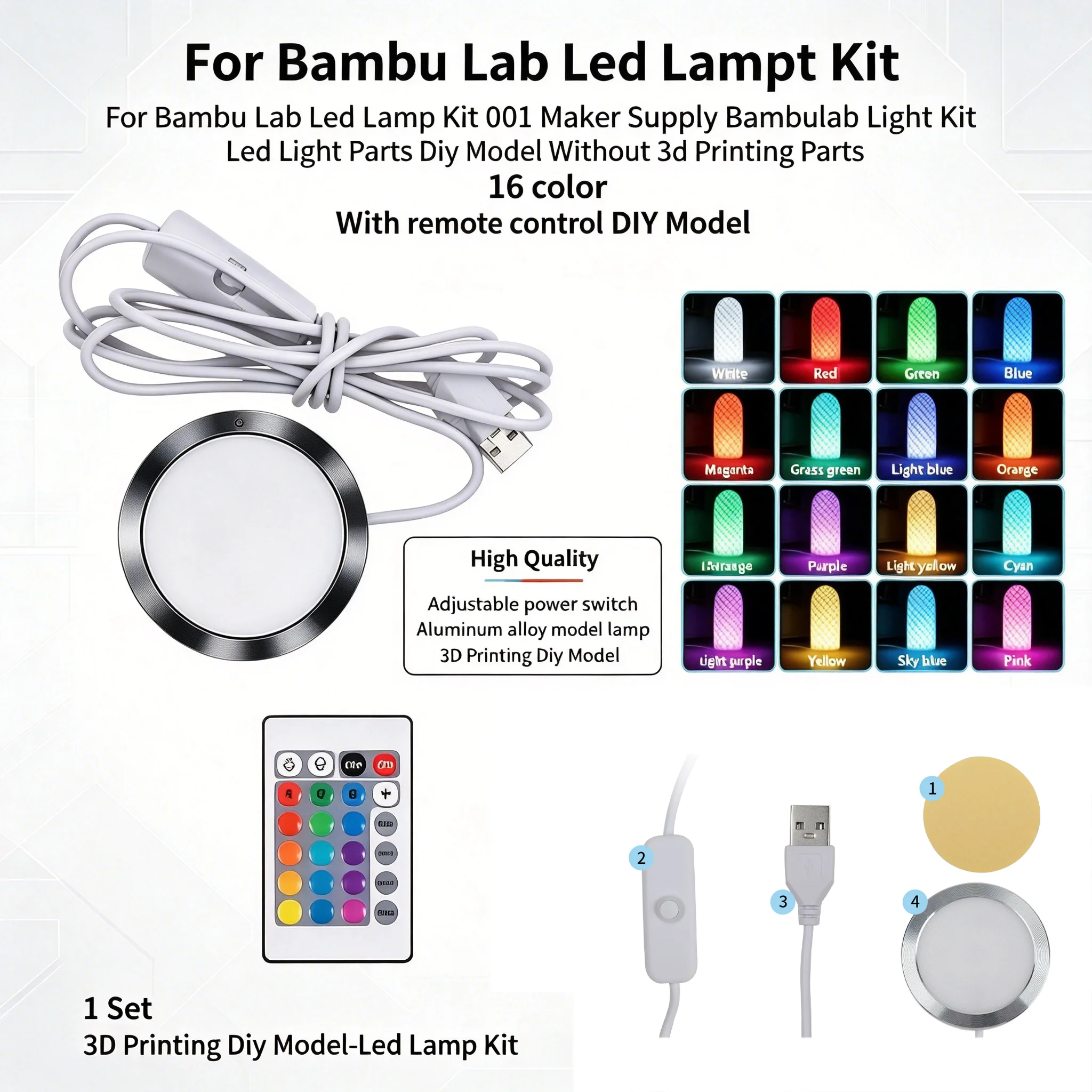 For Bambu Lab Led Lamp Kit 001 Maker Supply Bambulab Light Kit Led Light Parts Diy Model Without 3d Printing Light Kit Led Light