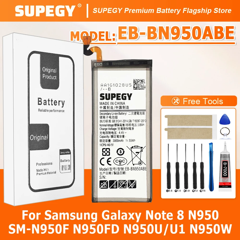 New High Quality EB-BN950ABE Battery 3300mAh For Samsung Galaxy Note 8 Note8 N950 SM-N950F N950FD N950U/U1 N950W Bateria