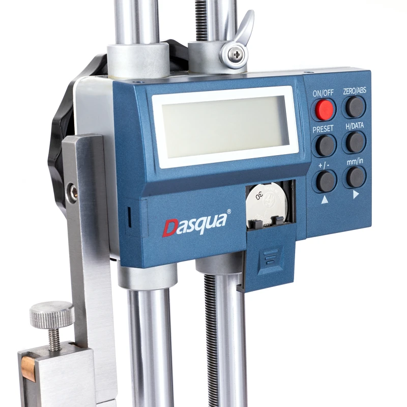 رائجة البيع داسكوا المدى 0-30 مللي متر دقة 0.04 مللي متر الثقيلة مزدوجة شعاع شاشة ديجيتال مقياس الارتفاع مع إخراج بيانات Spc