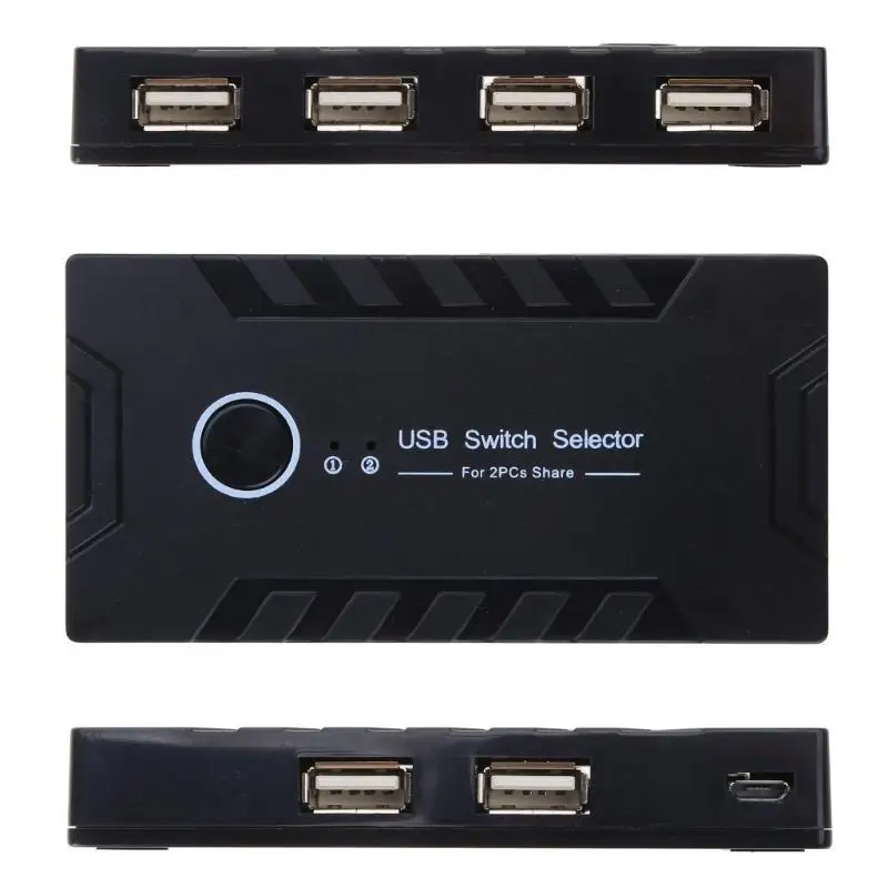 652F 4 Ports USB2.0 Switcher KVM Docking Station Station Switch Switch 2 في 4 Out Switch Selector KVM Converter Hub
