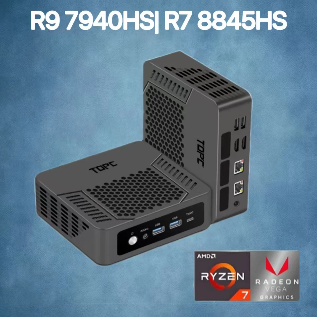 TOPC PC Mini TOPC AMD Ryzen 9 7940HS R7 8845HS USB4.0 Dual LAN 2xDDR5 PCIe4.0 Windows 11, komputer Mini Gaming saku