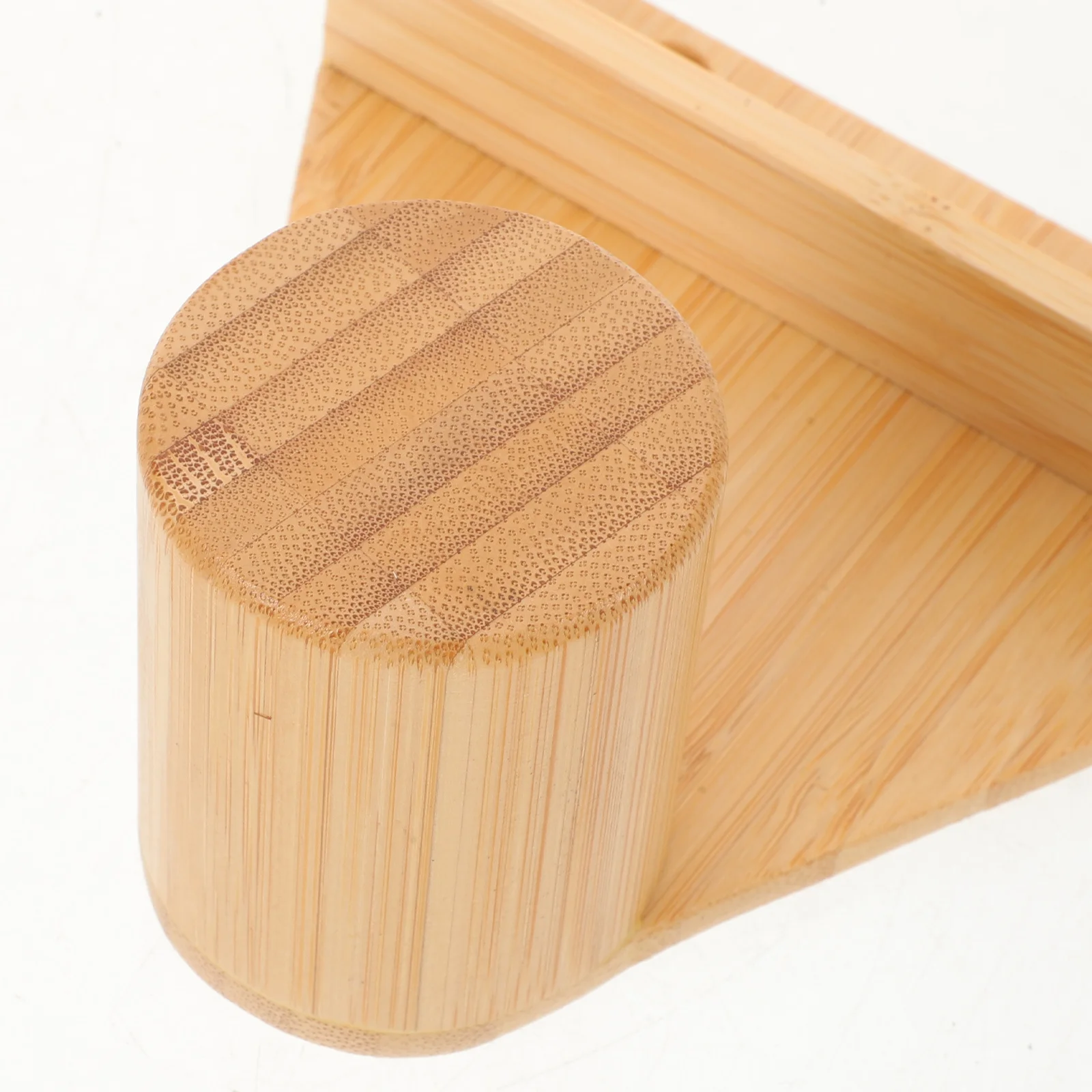 ที่วางชอล์กไม้ไผ่ติดผนัง รูปทรงสามเหลี่ยม ชั้นวางป้องกัน ชั้นเก็บของ ที่จัดระเบียบชอล์กสนุกเกอร์ บิลเลียด