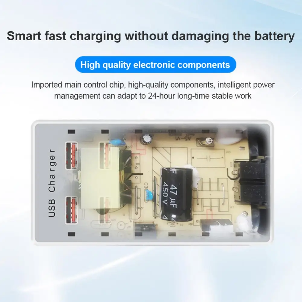 A6 12 Ports Multi USB Charger Station Fast Charging Quick Charge Power Adapter EU For IPhone Samsung Xiaomi Mobile Phone Charger