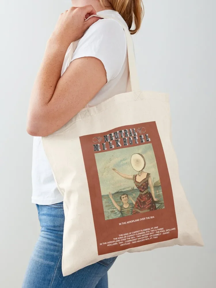 Neutral Milk Hotel - In the Aeroplane Over the Sea Tote Bag Women's handbag shopping cart bags Bag