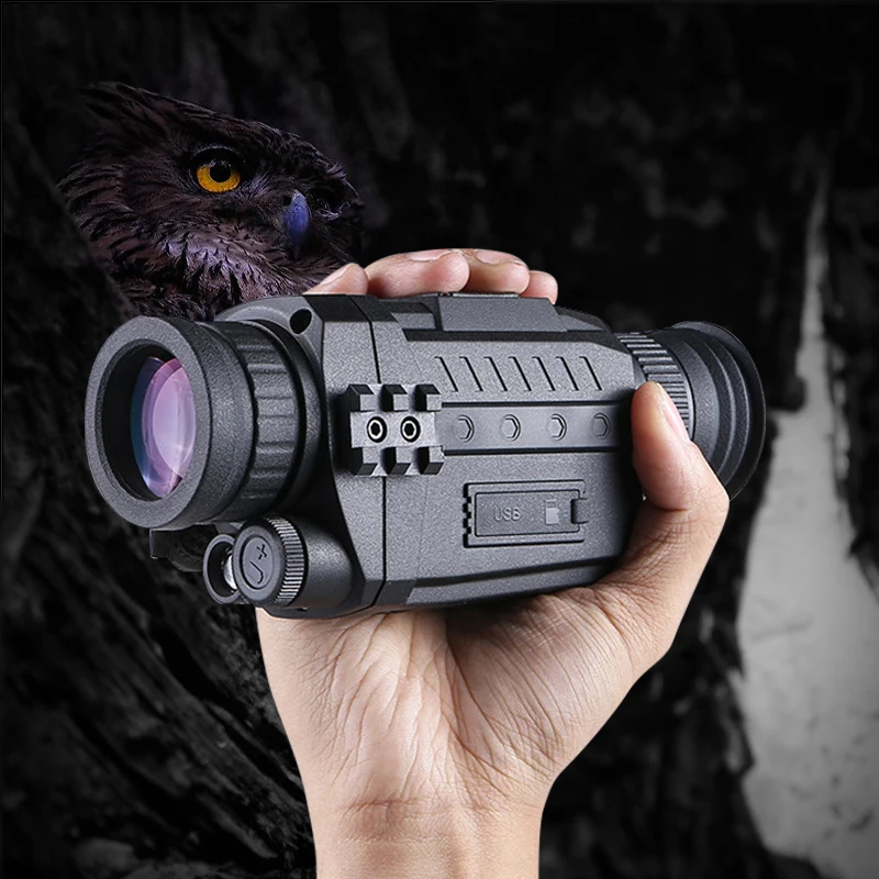 

Night Vision Monocular HD FMC Coating Distance Digital Zoom Full Dark Viewing Use Photo Video For Hunting Observing Animals