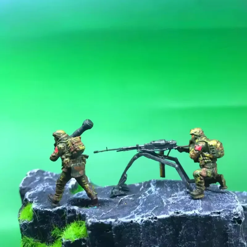 Nieuwe 1:64 Model Scène van Chinese Volksbevrijding Leger Zware Machinegeweer Artillerie Actiefiguren DIY Scène Accessoire Display