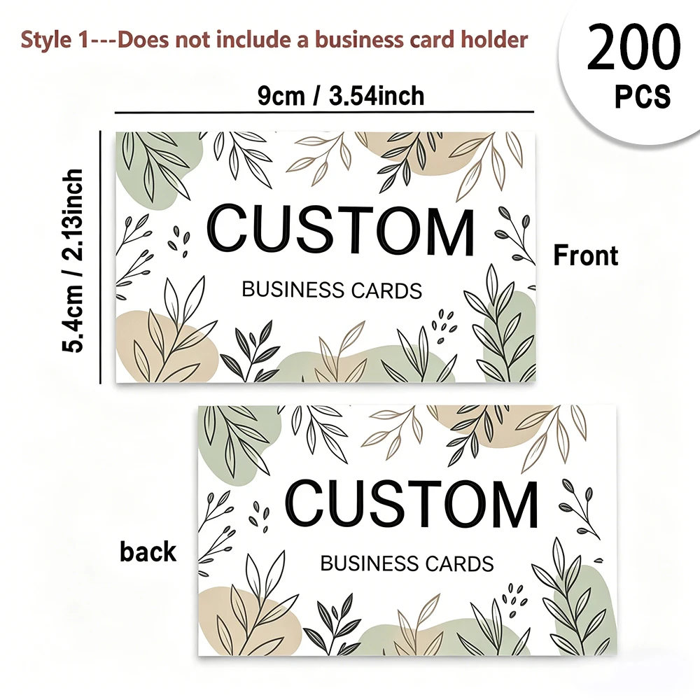 200pcs, Custom Business Cards/Cards, Desktop Business Cards, Thank You Cards, Matte Film Surface