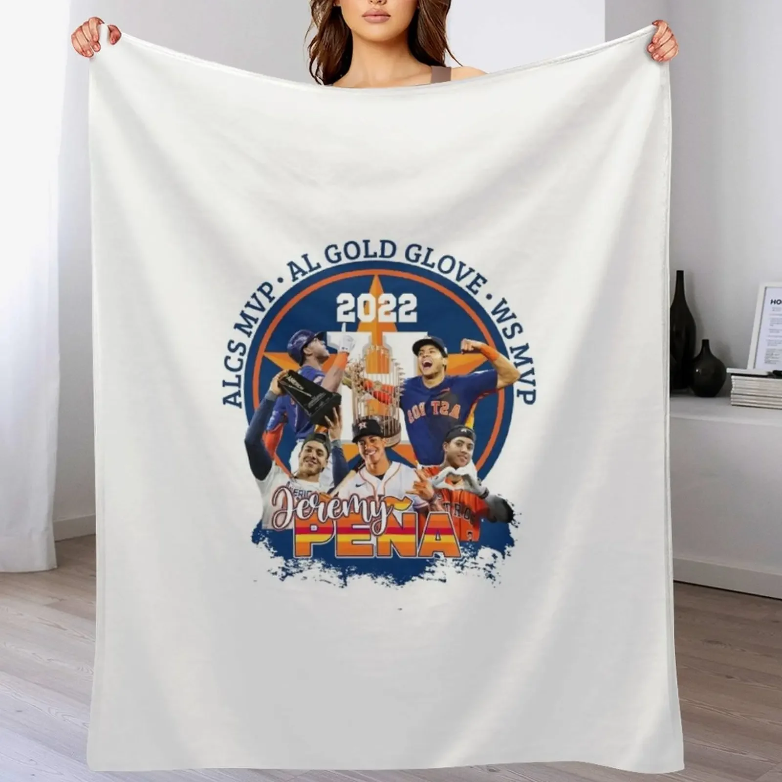 

Jeremy Pena Baseball World Series Throw Blanket Giant Sofa Blankets For Bed Soft Big Luxury St Blankets