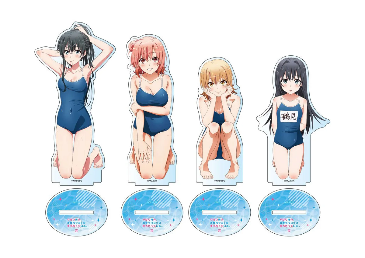 Charm Anime Fans Gifts My Teen Romantic Comedy Snafu Climax HD Figures Seaside Bikini Acrylic Stand Totsuka Ornament About 15cm