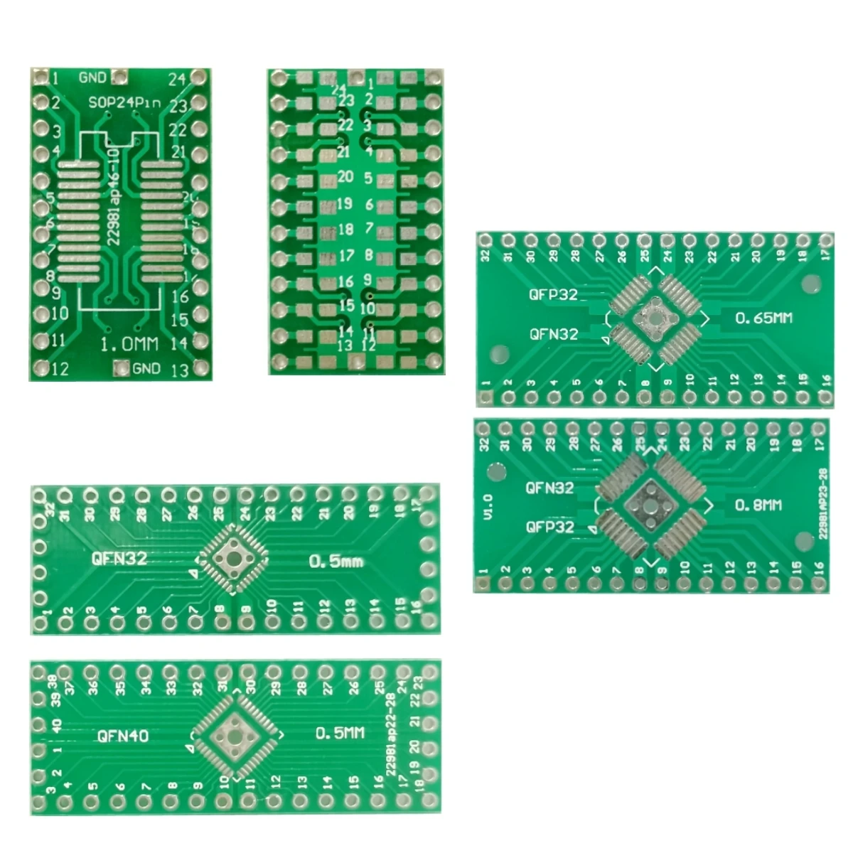 10pcs PCB Board SOP8 SOP14 SOP16 SOP20 SOP24 SOP28 QFP FQFP TQFP Turn To DIP Adapter Converter Plate TSSOP 8 14 16 20 24 28