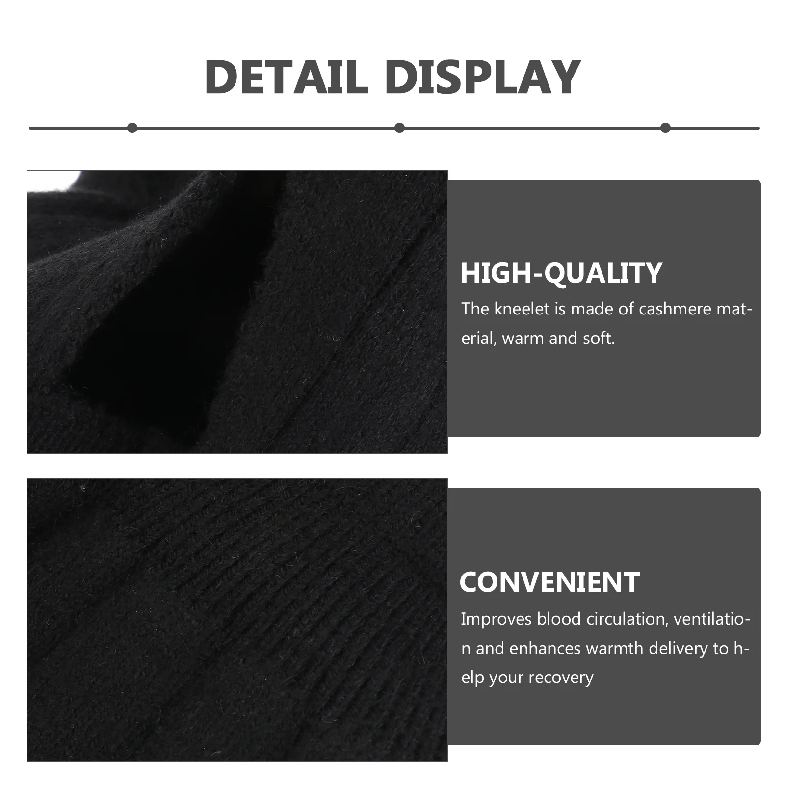 

1Pair Knee Sleeve Cashmere Protector Soft Comfortable Support for Ligament Injury Swelling Reduction Outdoor Activities