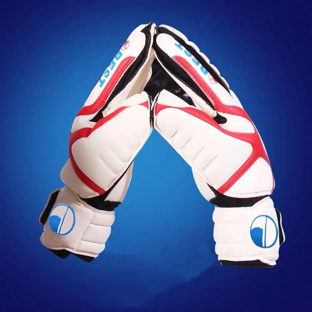 Guantes de portero de fútbol para adultos, manoplas de látex a prueba de colisiones, equipo de protección para entrenamiento de fútbol, resistentes al desgaste, transpirables