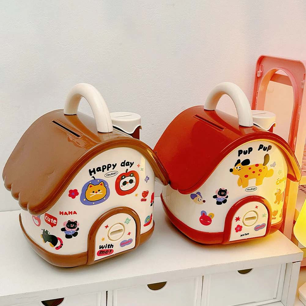 Cute House Piggys Bank Stylish Lightweight Coin Bank Birthday Present For Kids