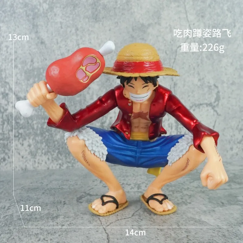 Een Stuk Monkey D Luffy Anime Figuur Actiefiguren Standbeeld Beeldje Collectie Desktop Ornament Model Pop Speelgoed voor kinderen Geschenken