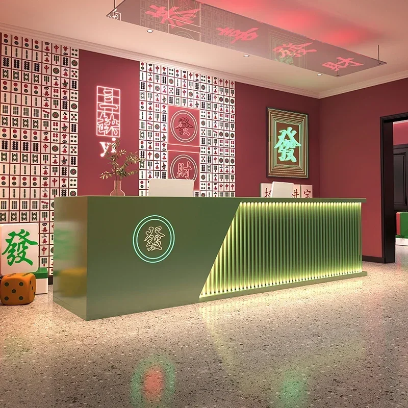 

Стойка для парикмахерской, эстетическая стойка для приема, мебель администратора, стойка Fisktion, стол для красоты, парикмахерская, роскошная передняя часть