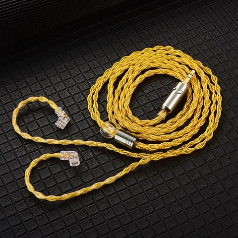 

New QKZ ZX2 ZAX2 VK4 ZXT ZXN MMCX/2Pin Connector Silver Plated Hifi Earphone Update Cable T1 8 Core TC Use For QKZ