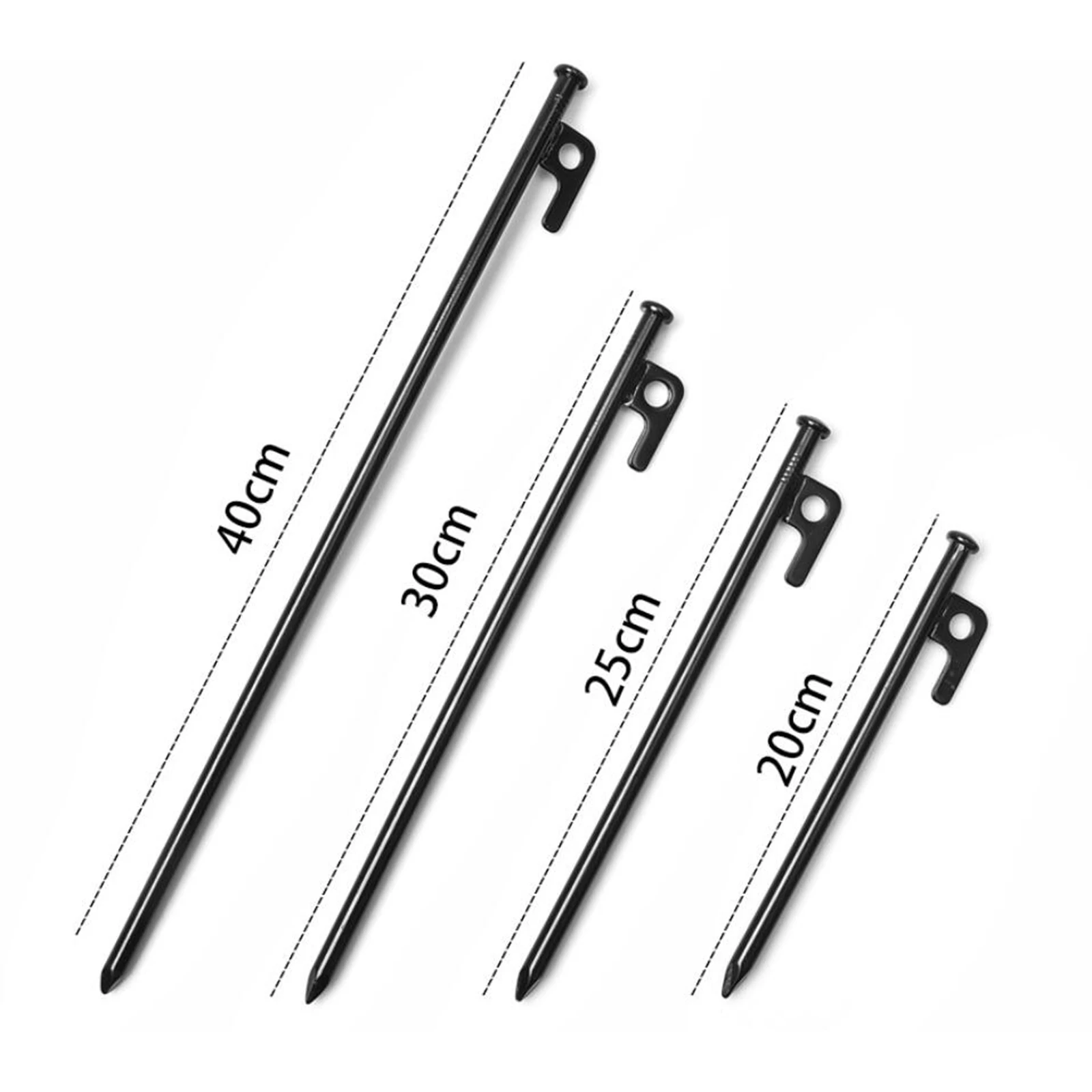 

4 Heavy Duty Stakes Steel Awning Tarp Pegs Nails for Hiking