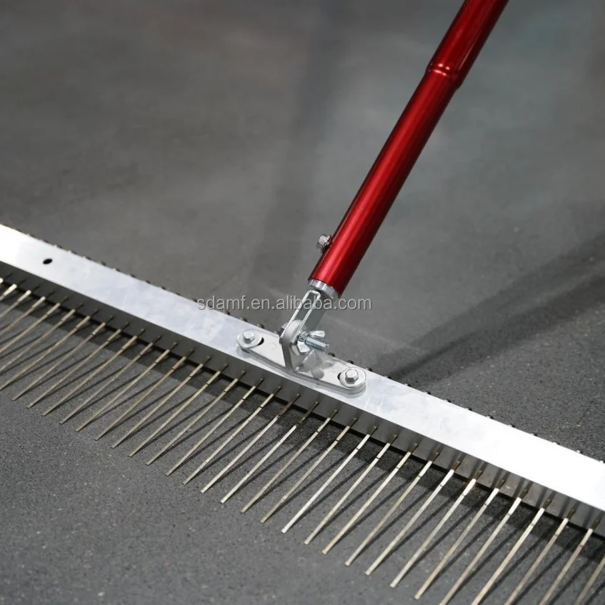 AMF tools industrial grade concrete finishing tool steel groover rake flat wire texture broom