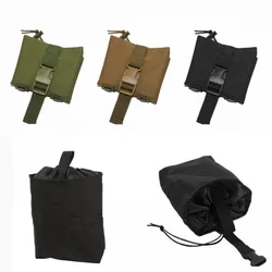 Molle Folding Dump Drop Magazine Pouch Airsoft Outdoor Hiking Hunting Accessories EDC Foldable Recovery Mag Holster Waist Bag