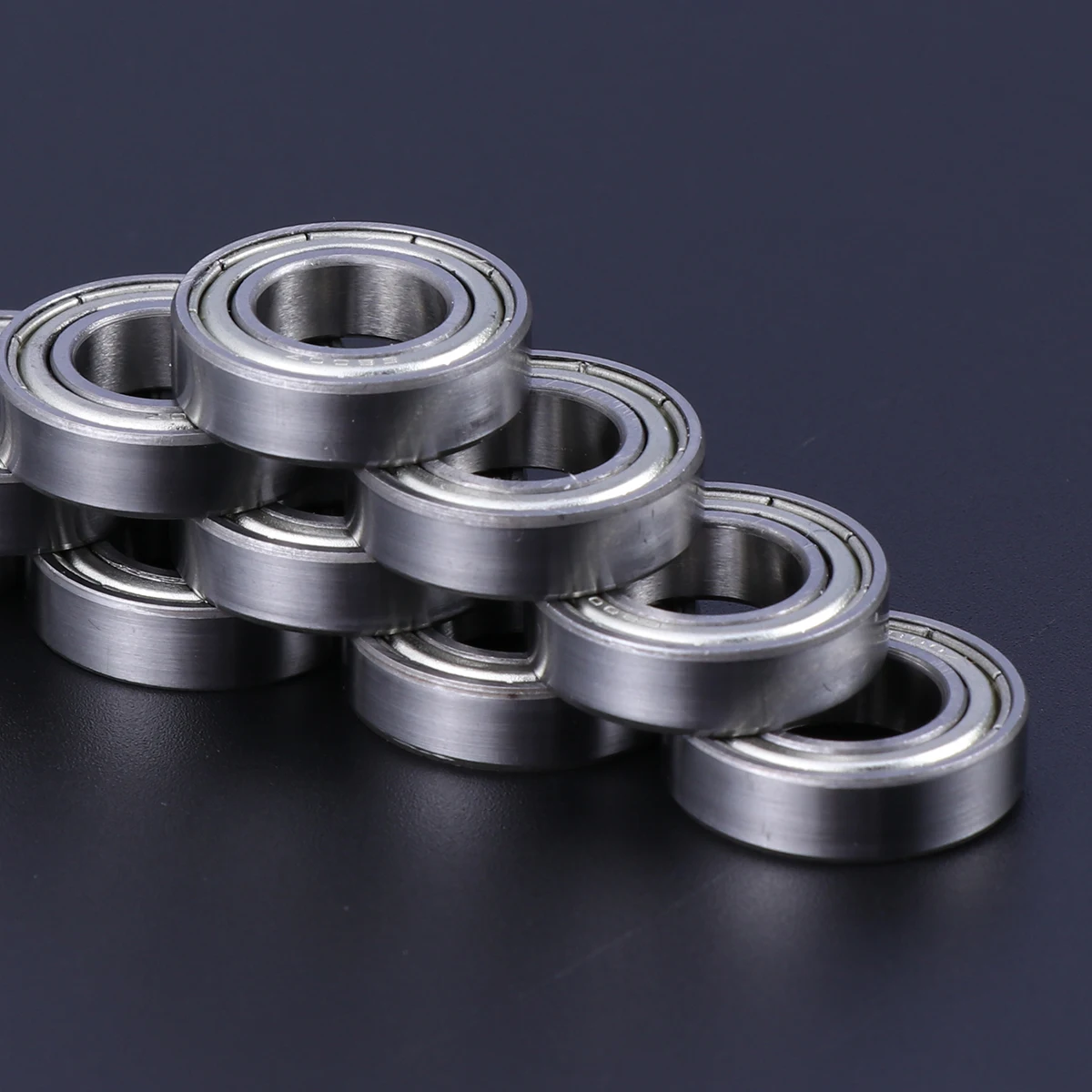 

10 Pcs Bearing Double Shielded Wheel Stainless Steel Single Row Replacement Ball Silver