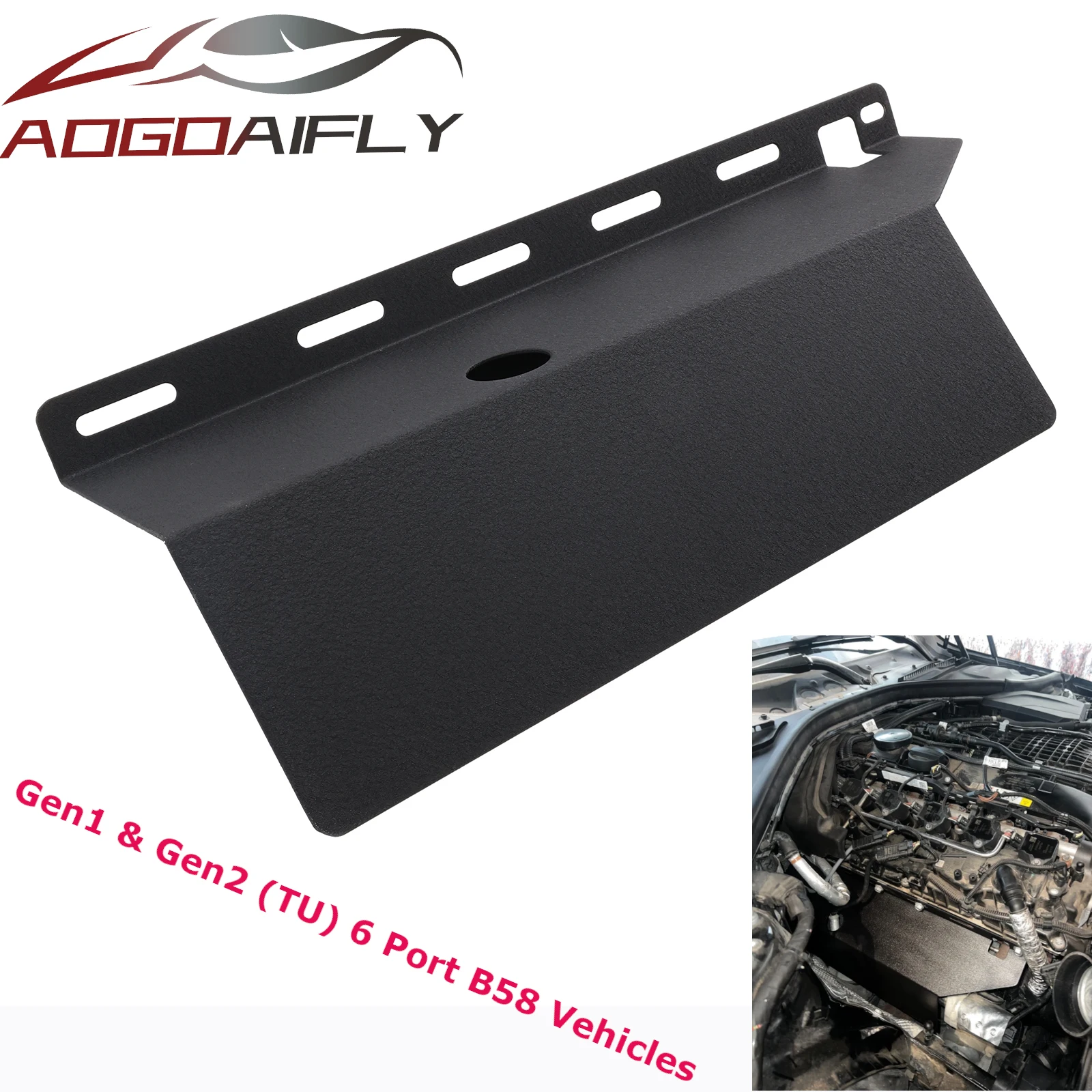 Image of Gen1 Gen2 6-Port B58 Hitzeschild Turbo-Ansaugabdeckung für BMW F/G Serie M140i M240i 340i 440i M340i Standard/Hybrid-Turbo