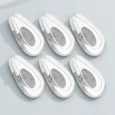 

6Pairs Comfortable Eyeglass Nose Pad Set Gold Metal Core Silicone Anti-Slip Air Bag Cushions Replacement for Frames