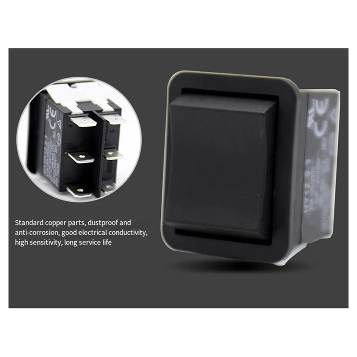 update. 3X Rocker Switch, HY12-9-3 6Pins Industrial Electric Rocker Switch 125V/250V Pushbutton