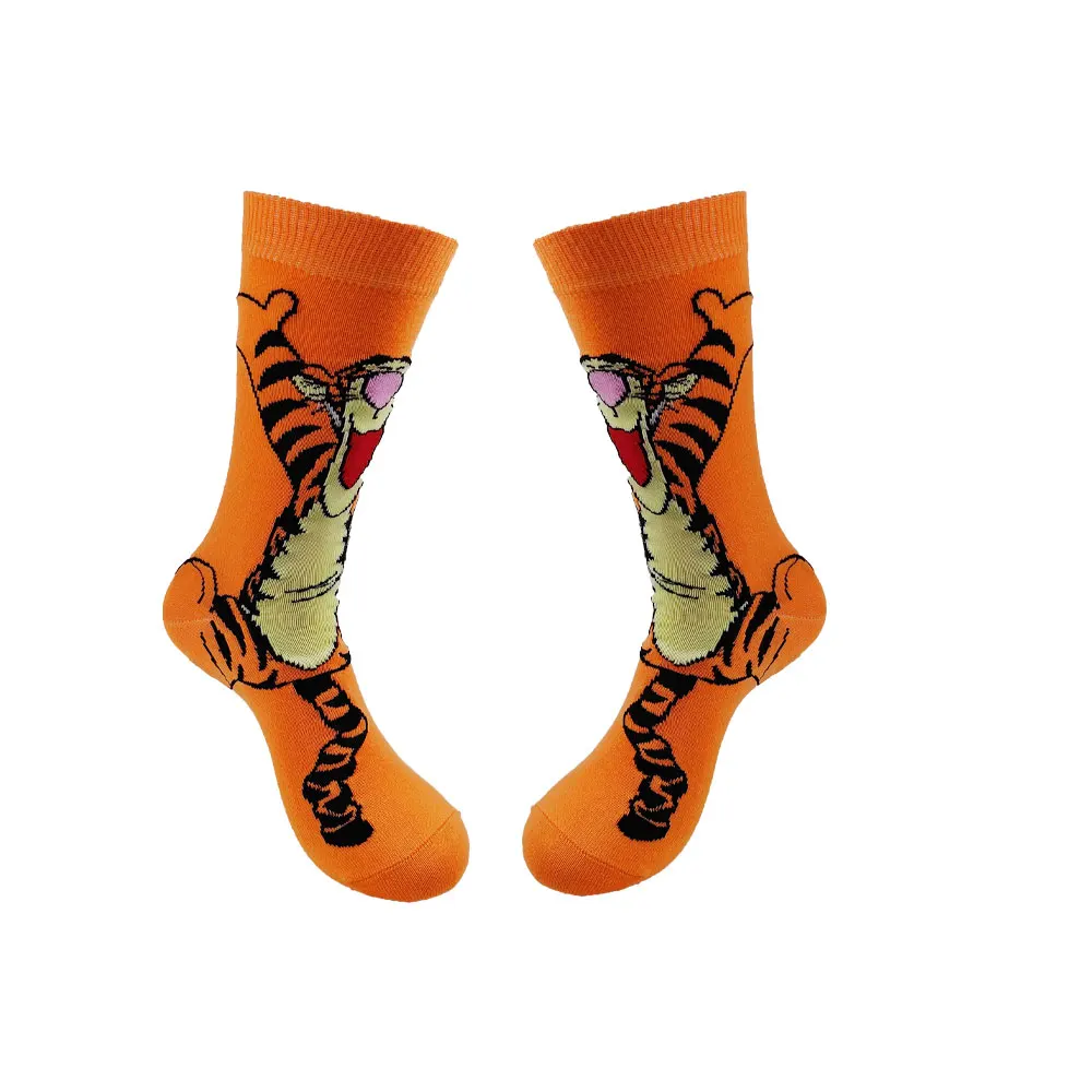 Men Fashion Socks Anime Funny Socks Hip Hop Personality Anime Socks Cartoon Fashion Skarpety High Quality Sewing Pattern Socks