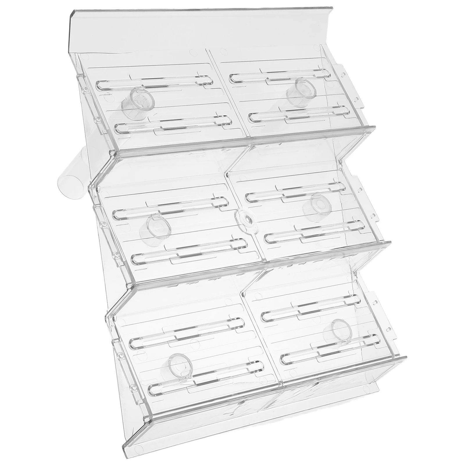 

Plastic Clear Display Riser 3 Layers Supermarket Refrigerated Food Counter Organizer Stand Fruit Vegetable Cake Holder Drink
