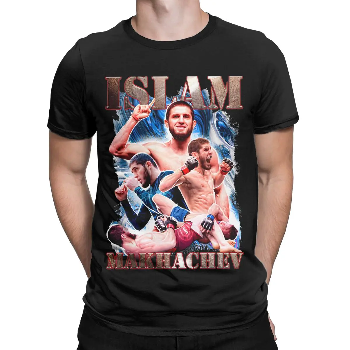 All Seasons Men Women Vintage Islam Makhachev Bootleg Shirt Merch Vintage 100% Cotton Cool Fighter Winner T Shirts Top Clothes