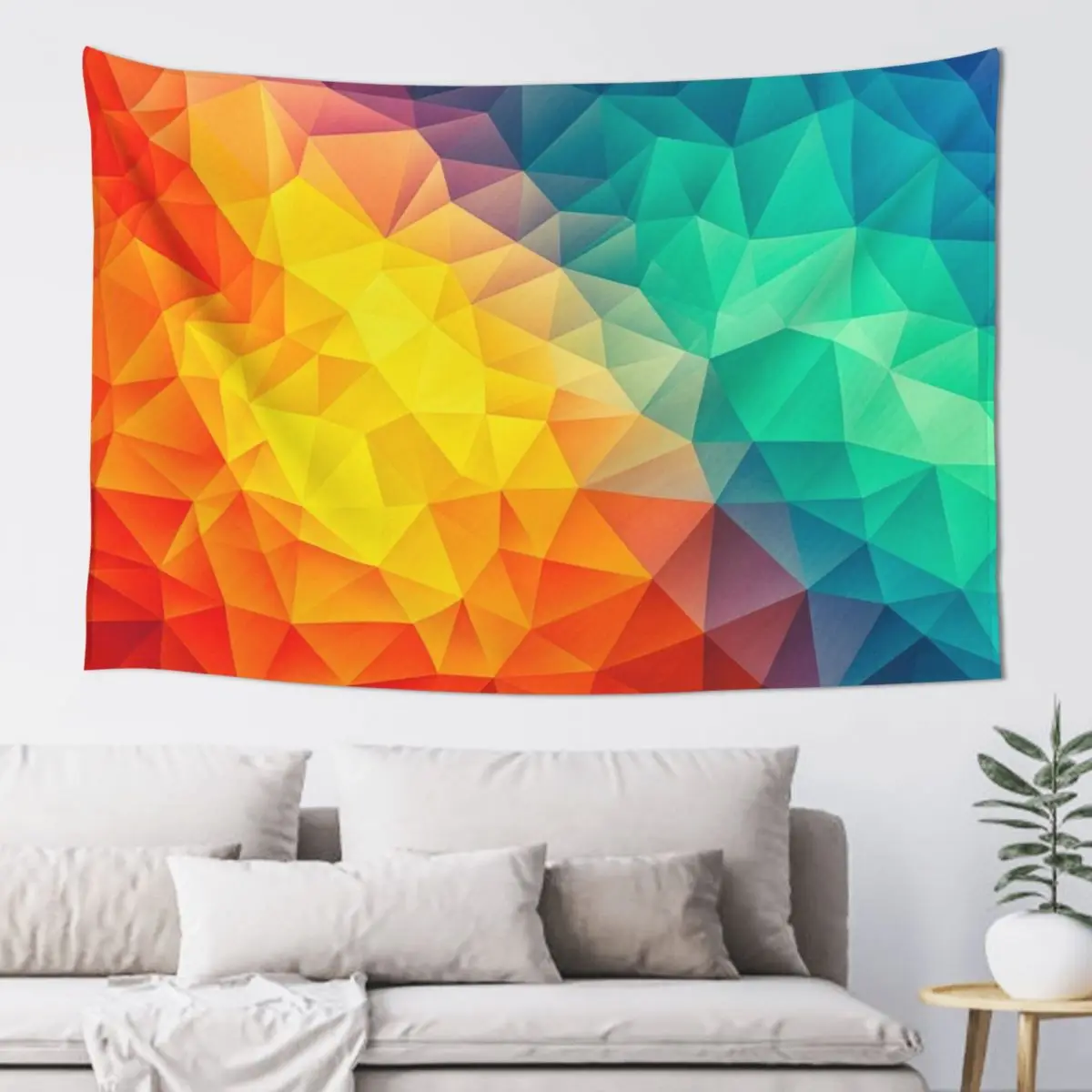 Abstract Multi Color Cubizm Painting Tapestry Things To The Room Decoration Room Cute Room Decor Tapestry