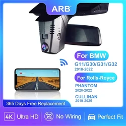 ARB 4K UHD Dash Cam for BMW 5 Series 6 Series GT 7 Series G30/G11/G31/G32, for Rolls-Royce PHANTOM / CULLINAN, WiFi APP Control