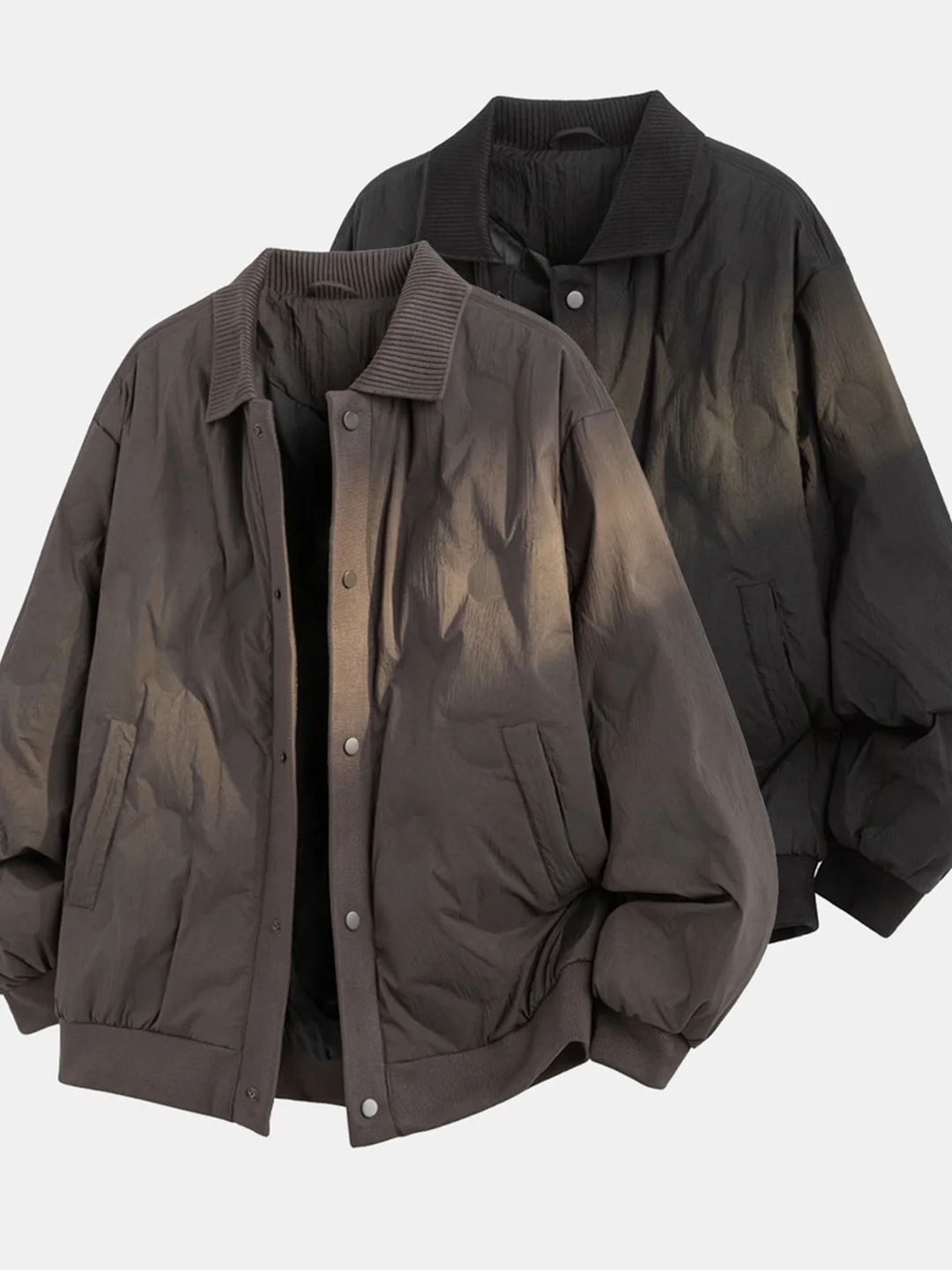 

Men's Lightweight Quilted irt Collar down Jaet Flight Jaet Outerwear Trendy Polyester Fiber White Du down Filling