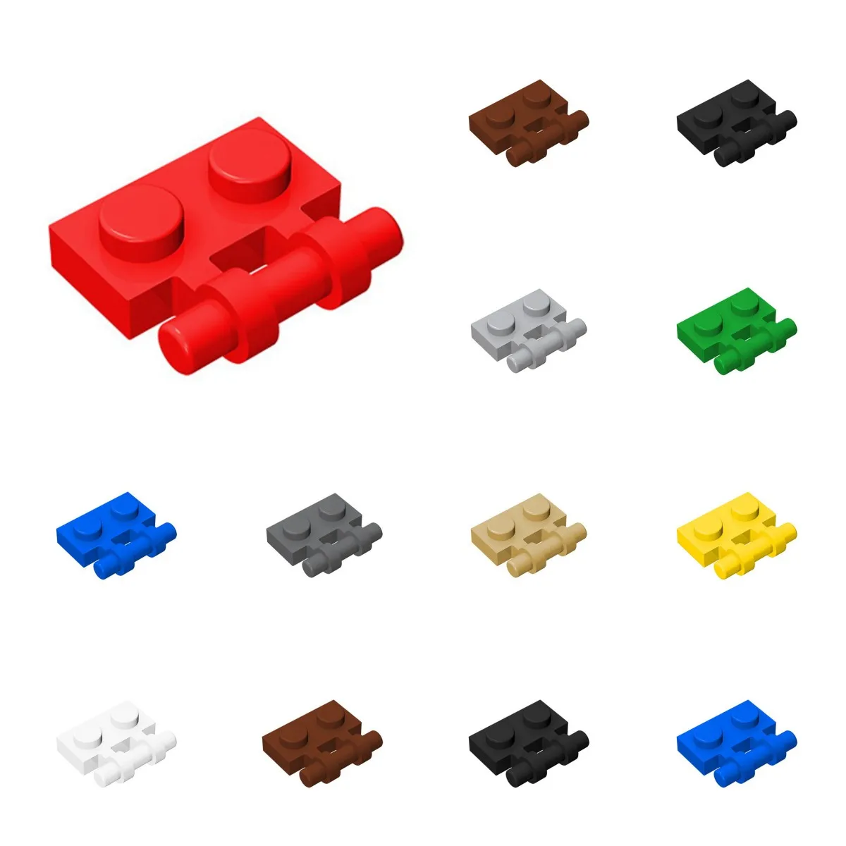 

50pcs 2540 Modified 1x2 with Handle Thin Figure Bricks Buildings Blocks Toys For Children Compatible Assembles Gift DIY MOC