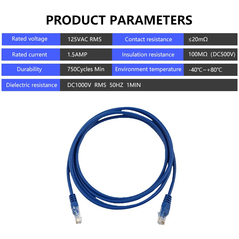 1M/2M RJ45 Mạng Ethernet LAN Cáp CAT6 UTP Kênh Petch Cáp CAT6 Dây