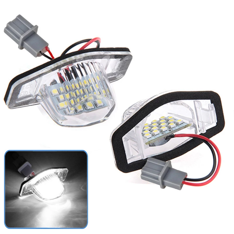 2 lámparas de luz Led para matrícula, sin errores, para Honda Crv Fit Jazz Crosstour Odyssey