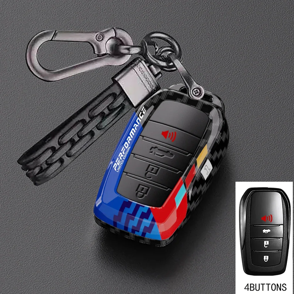 

Fashion graffiti Car Key Case Cover Shell For Toyota Land Cruiser 200 300 Prado Crown TLK 200 Yaris Cross Hilux Innova Fortuner