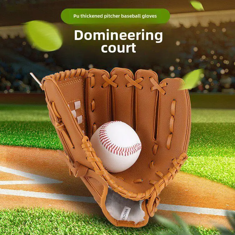 

Adult Training Baseball Glove PVC cher Youth Model Brown Blue Bla Sports Fans Goods Fitn ABENUOR Love Baseball Gloves
