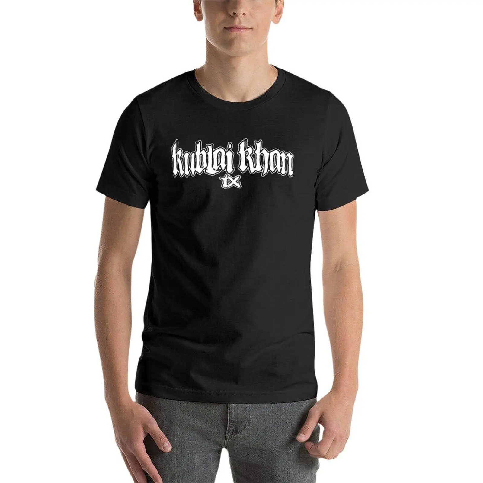 เสื้อยืดพิมพ์ลาย kublai Khan TX band ดีไซน์แห้งเร็ว