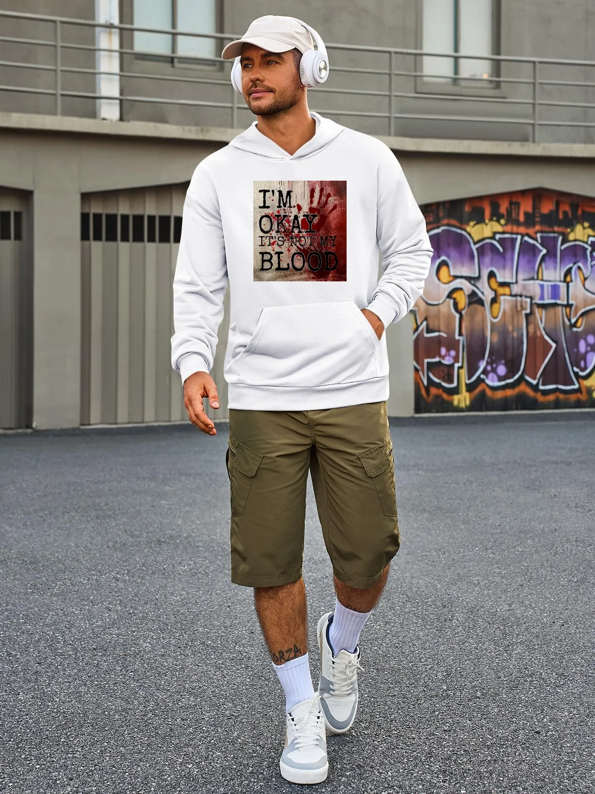 

Men's Casual Pullover Hoodie - Graphic Print Sweatshirt, Stylish Hooded Sweatshirt for Daily Wear & Street Fashion Enthusiasts