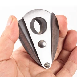 Sandalwood Cigar Cutter Knife Scissors Stainless Steel Sharp Blade Cutter Cigar Knife Cigar Cutter Guillotine Cigar Cutting Tool