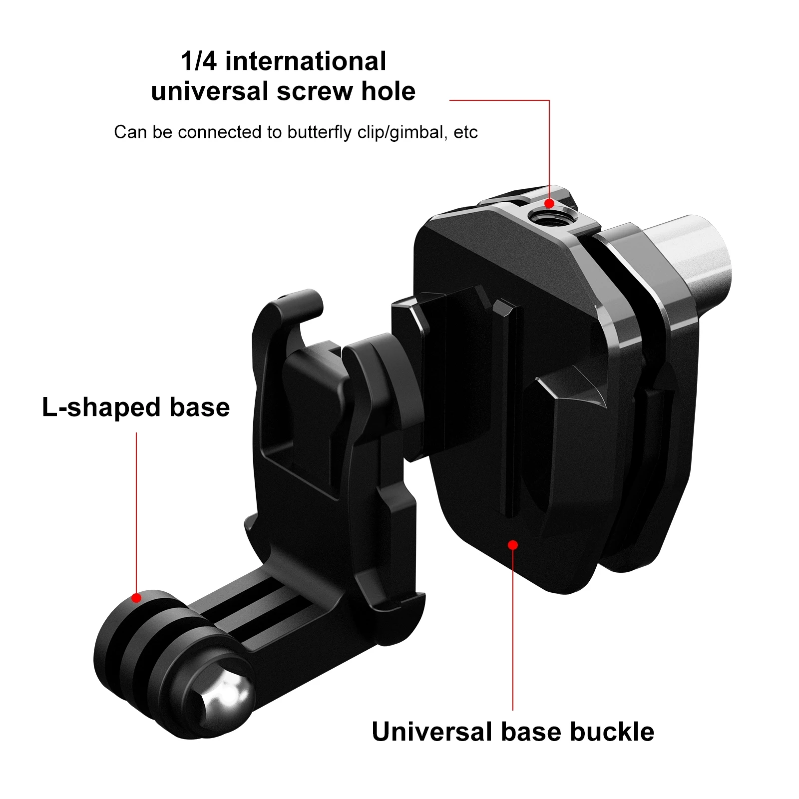 PULUZ Motorcycle Windshield Action Camera Mount Clip for GoPro Hero12 Black / DJI Osmo Action 4 / Insta360 X4 / Ace Pro etc