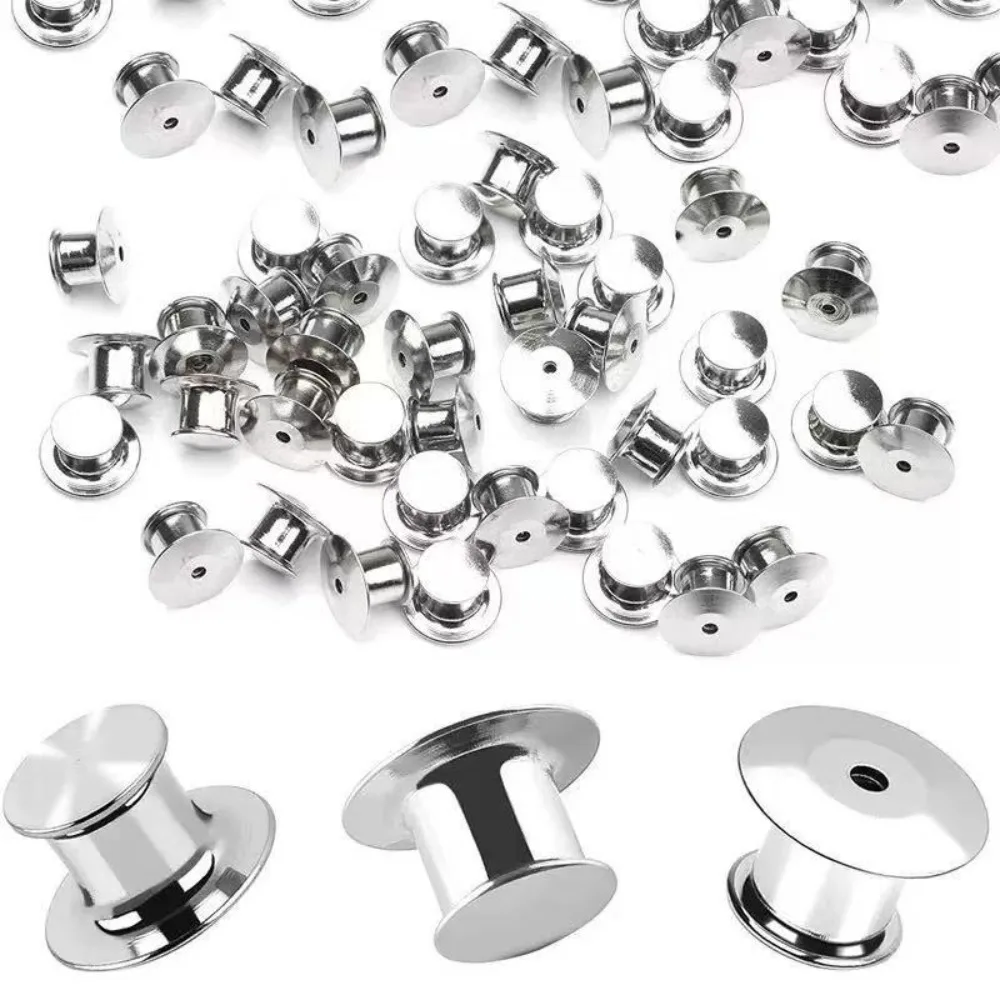 10pcs Safety Brooch Lock Metal Pins Back Keeper Caps Clasps for DIY Jewelry Making Accessories Findings Supplies Crafts