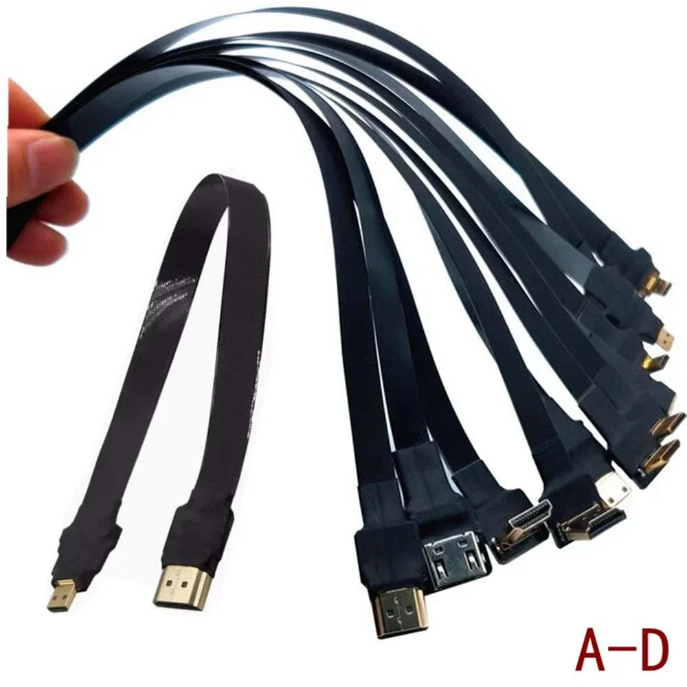 

Aerial photography ultra-thin micro HDMI to HDMI cable Flat camera Brain projector Micro head to HD cable