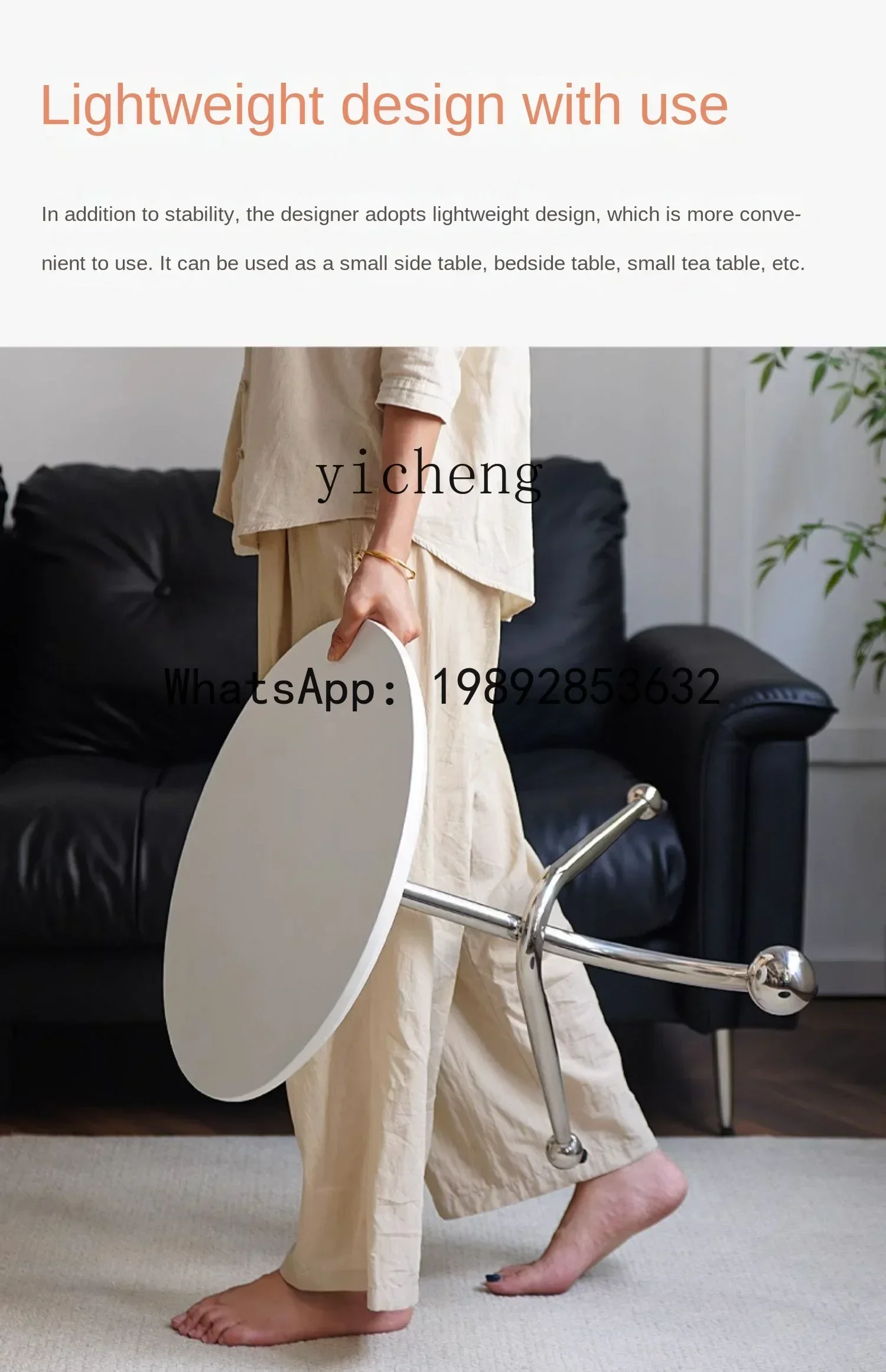 LYY Sofa Ecke paar leichte Luxus Nachttisch kleinen Couchtisch Mini Wohnzimmer Balkon kleinen runden Tisch