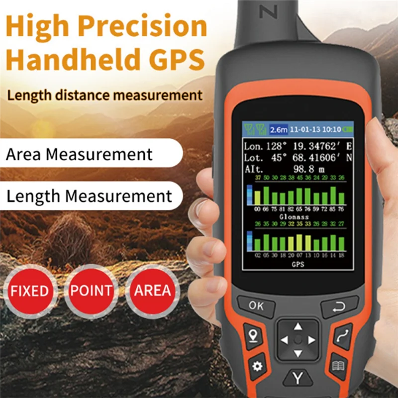 AT19-ZL166 For Ranches, Garden, Farmland GPS Handheld Land Meter High Precision GPS Surveying Equipment For Area Measurement