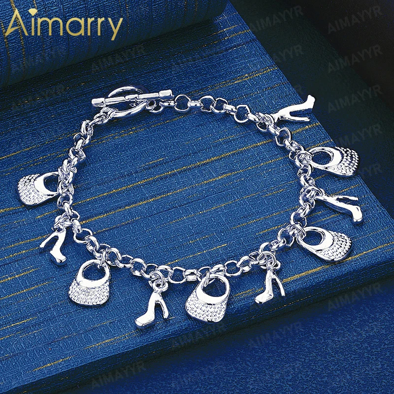 925 Sterling Silver Exquisite Accessories Pendant Bracelet Women's Party Banquet High-quality Gift Fashion Jewelry